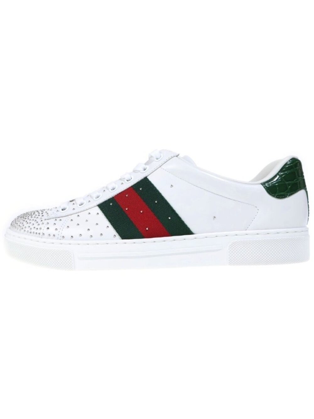 Gucci Ace Studded Multiplication Low Cut Sneakers White - Picture 1 of 6